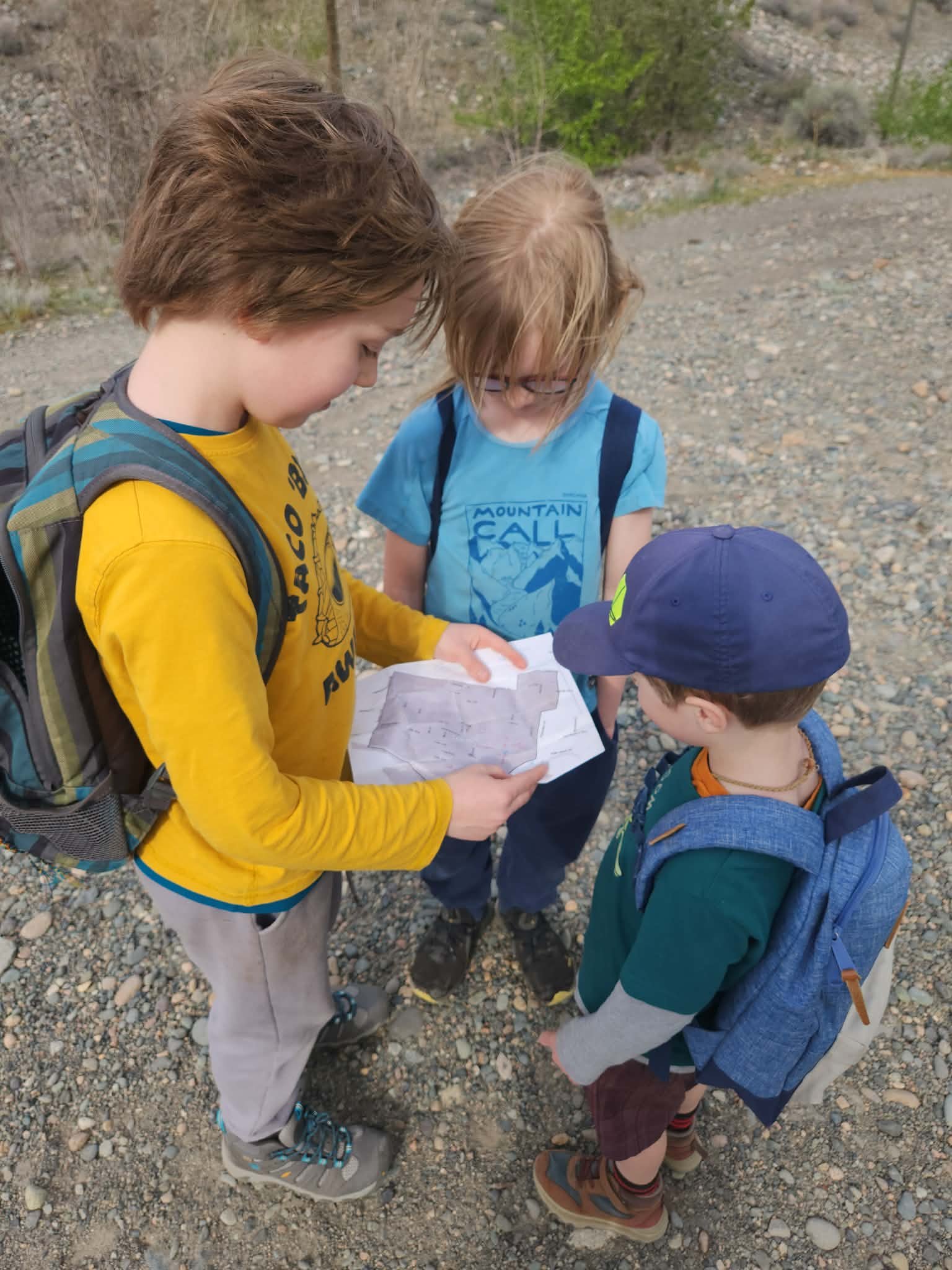 Collaboration is important in this geography and mathematics exercise for finding a physical location based on a map.